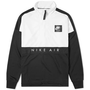 NIKE HALF ZIP AIR JACKET (BLACK & WHITE)